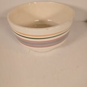 Vtg Ungemach UPCO Multicolored Striped Planter Bowl #741 Art Pottery‎ USA Chips